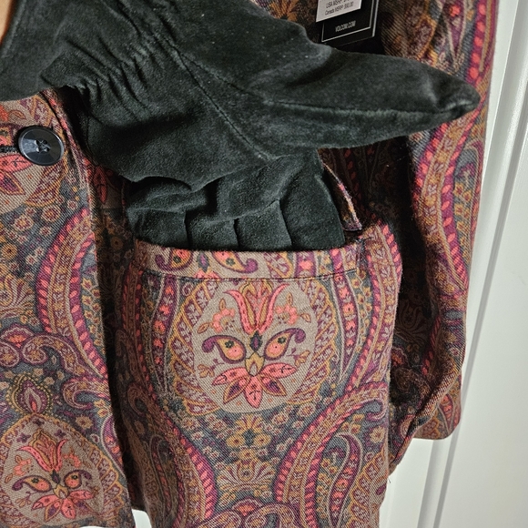 NEW! Volcom Multicolor Vinyl Club Paisley Blazer Size S - Picture 9 of 13